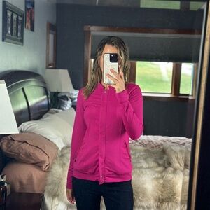 Jockey Long Sleeve Pink Zip-Up Jacket, Size XS